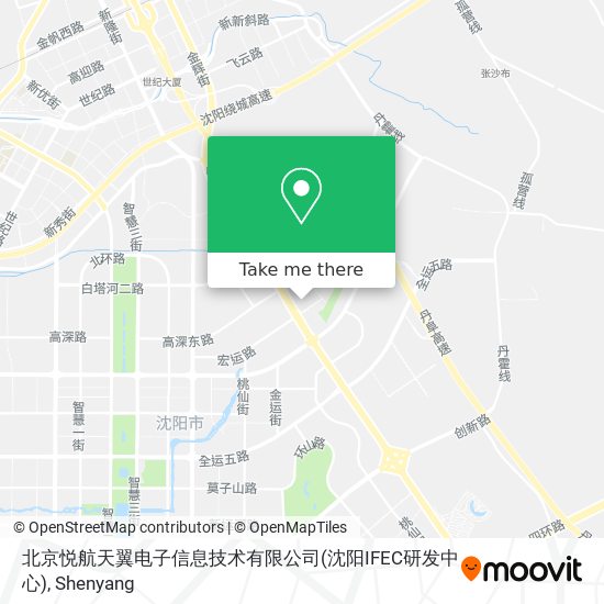 北京悦航天翼电子信息技术有限公司(沈阳IFEC研发中心) map