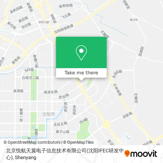 北京悦航天翼电子信息技术有限公司(沈阳IFEC研发中心) map