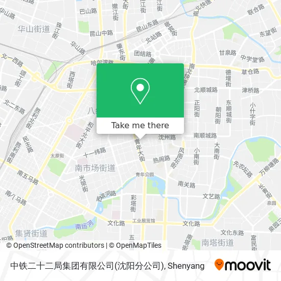 中铁二十二局集团有限公司(沈阳分公司) map