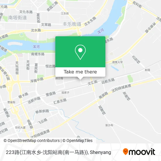 223路(江南水乡-沈阳站南(南一马路)) map
