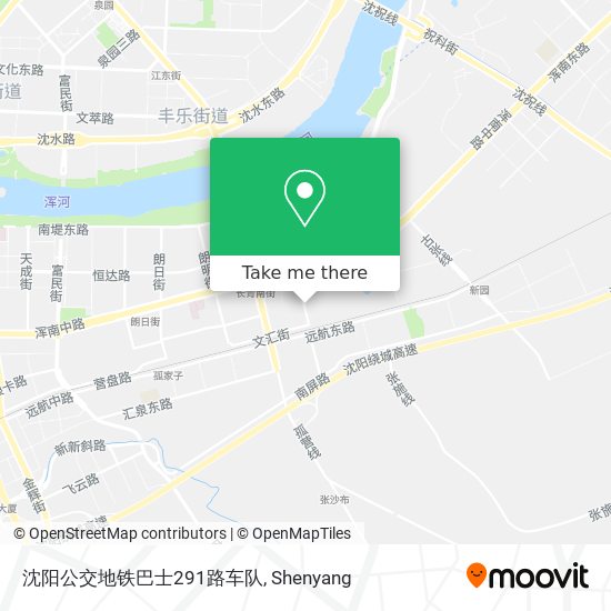 沈阳公交地铁巴士291路车队 map