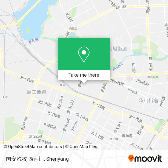 国安汽校-西南门 map