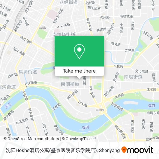 沈阳Heshe酒店公寓(盛京医院音乐学院店) map