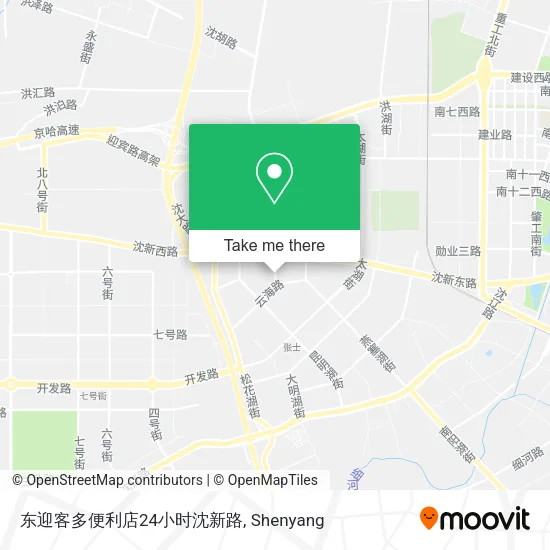 东迎客多便利店24小时沈新路 map