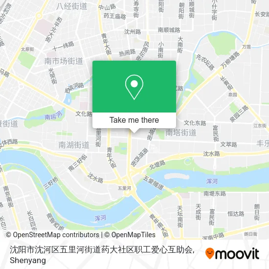 沈阳市沈河区五里河街道药大社区职工爱心互助会 map