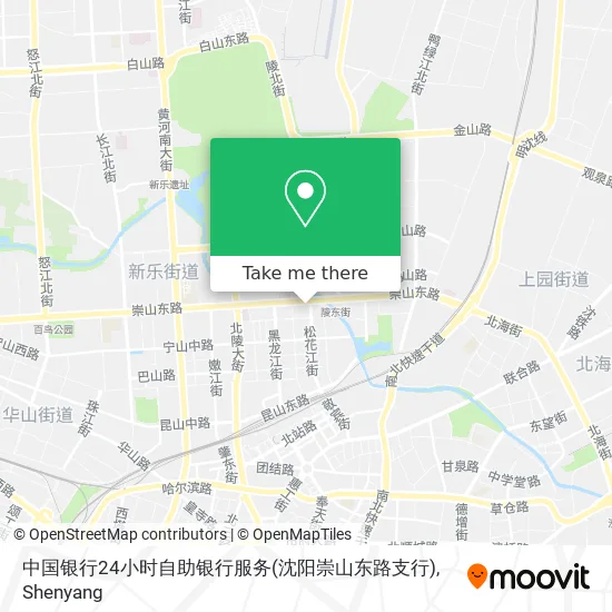中国银行24小时自助银行服务(沈阳崇山东路支行) map