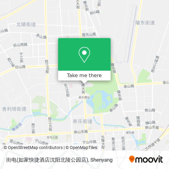 街电(如家快捷酒店沈阳北陵公园店) map
