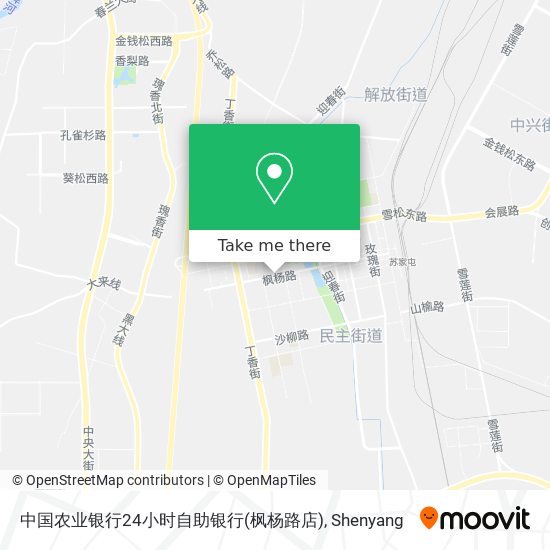 中国农业银行24小时自助银行(枫杨路店) map