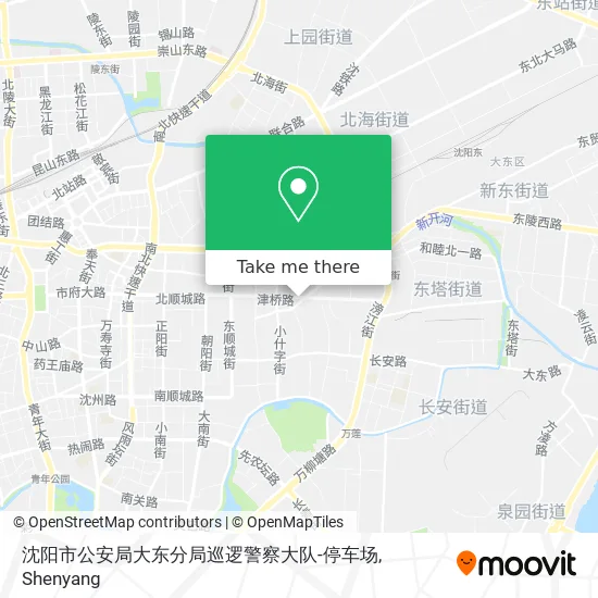 沈阳市公安局大东分局巡逻警察大队-停车场 map
