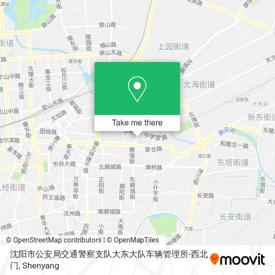 沈阳市公安局交通警察支队大东大队车辆管理所-西北门 map