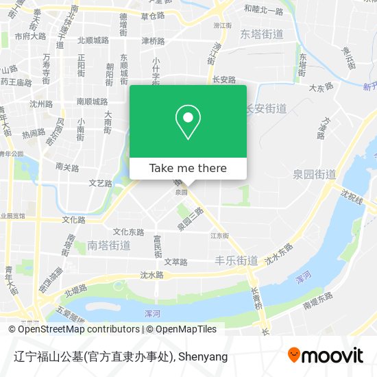 辽宁福山公墓(官方直隶办事处) map