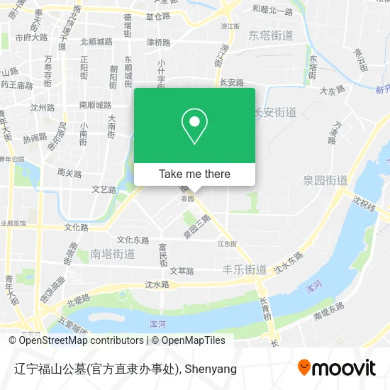 辽宁福山公墓(官方直隶办事处) map