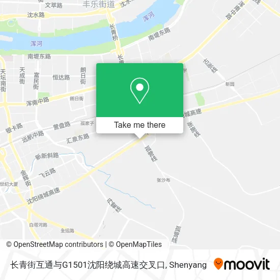 长青街互通与G1501沈阳绕城高速交叉口 map