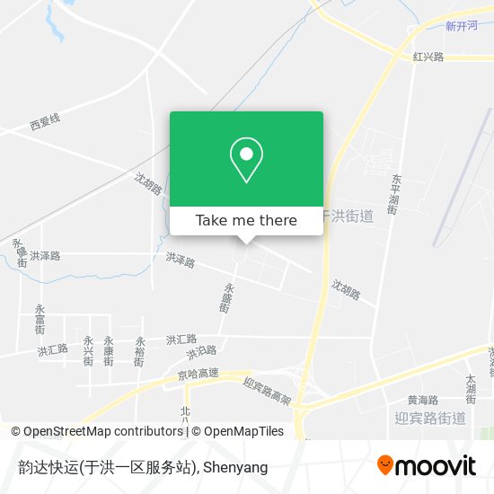 韵达快运(于洪一区服务站) map