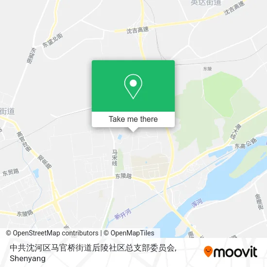 中共沈河区马官桥街道后陵社区总支部委员会 map