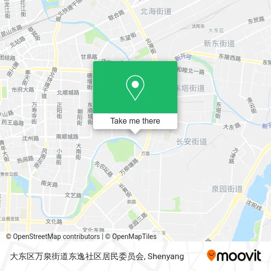 大东区万泉街道东逸社区居民委员会 map