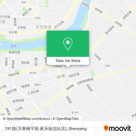 291路(天泰翰宇苑-家乐福北站店) map