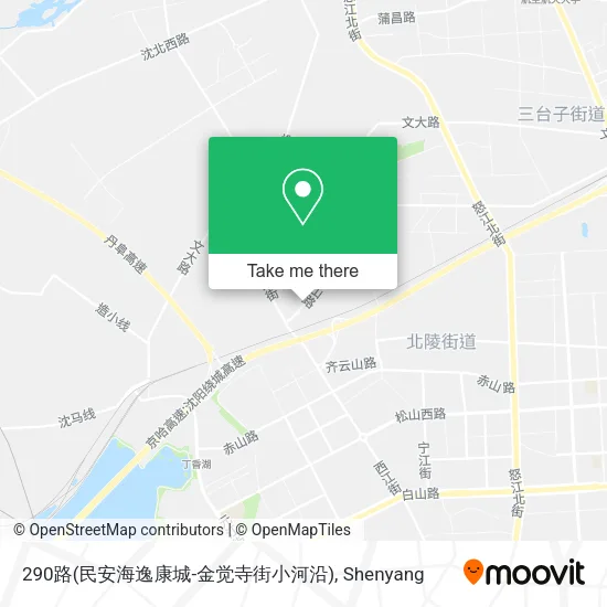 290路(民安海逸康城-金觉寺街小河沿) map