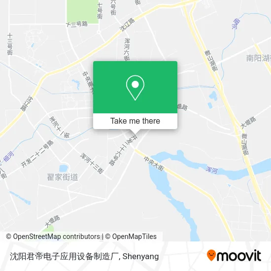 沈阳君帝电子应用设备制造厂 map