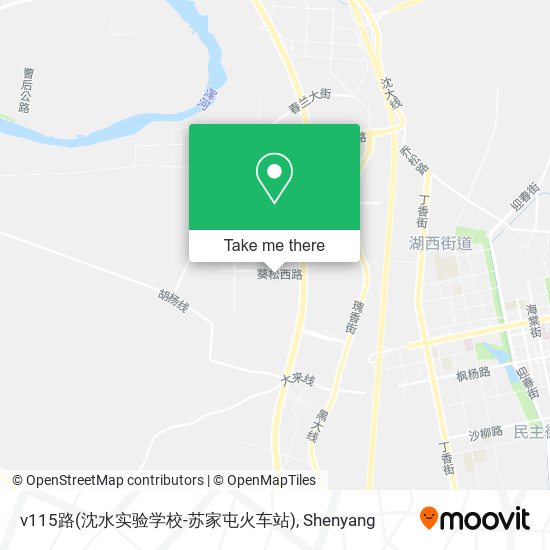 v115路(沈水实验学校-苏家屯火车站) map
