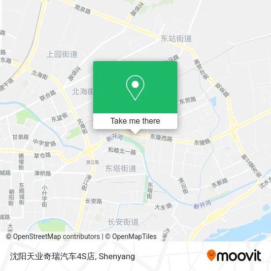 沈阳天业奇瑞汽车4S店 map