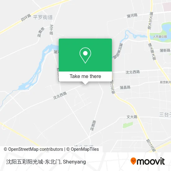 沈阳五彩阳光城-东北门 map