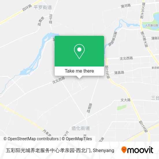 五彩阳光城养老服务中心孝亲园-西北门 map