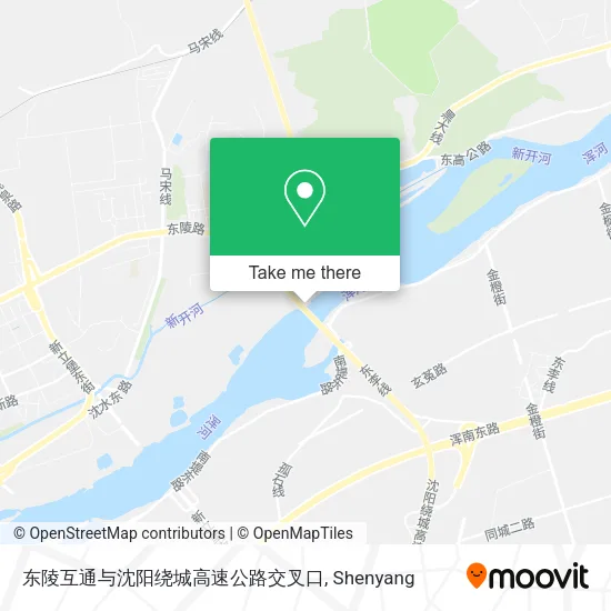 东陵互通与沈阳绕城高速公路交叉口 map