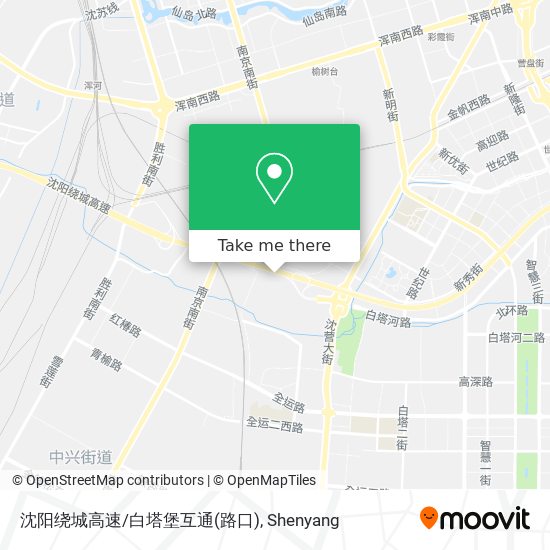 沈阳绕城高速/白塔堡互通(路口) map