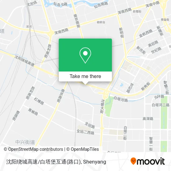 沈阳绕城高速/白塔堡互通(路口) map