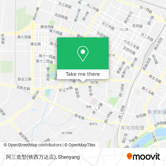 阿三造型(铁西万达店) map