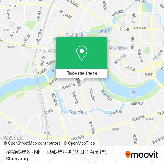 招商银行24小时自助银行服务(沈阳长白支行) map