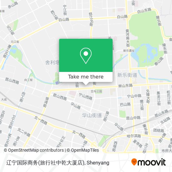 辽宁国际商务(旅行社中乾大厦店) map