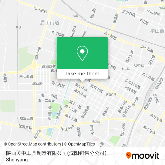 陕西关中工具制造有限公司(沈阳销售分公司) map