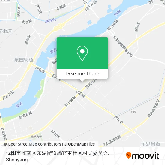 沈阳市浑南区东湖街道杨官屯社区村民委员会 map