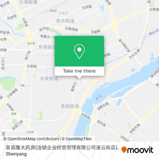 富昌隆大药房(连锁企业经营管理有限公司凌云街店) map