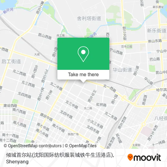 倾城首尔站(沈阳国际纺织服装城铁牛生活港店) map