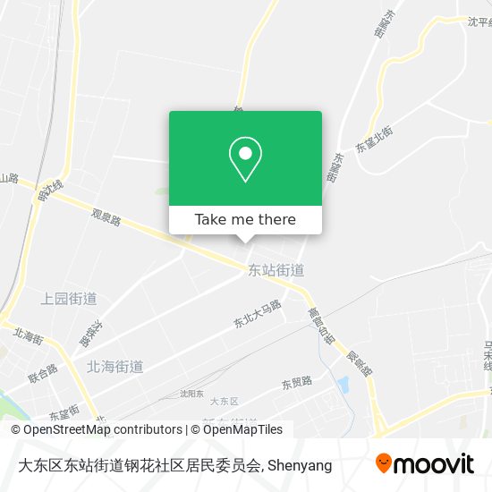 大东区东站街道钢花社区居民委员会 map