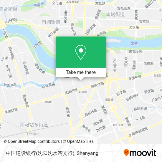 中国建设银行(沈阳沈水湾支行) map