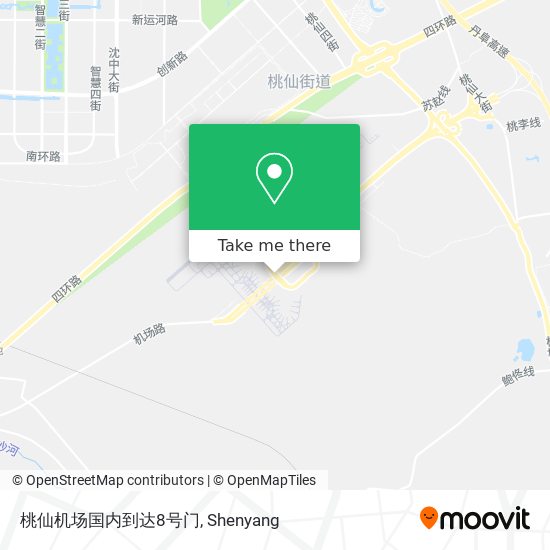 桃仙机场国内到达8号门 map