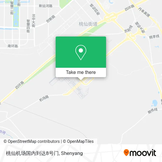 桃仙机场国内到达8号门 map