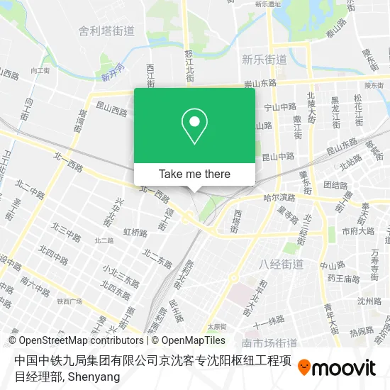 中国中铁九局集团有限公司京沈客专沈阳枢纽工程项目经理部 map