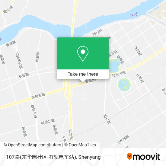 107路(东华园社区-有轨电车站) map