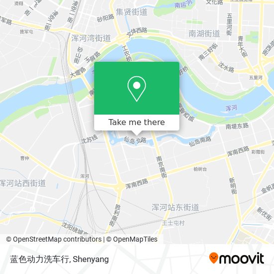蓝色动力洗车行 map