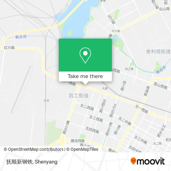 抚顺新钢铁 map
