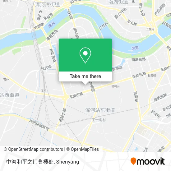 中海和平之门售楼处 map