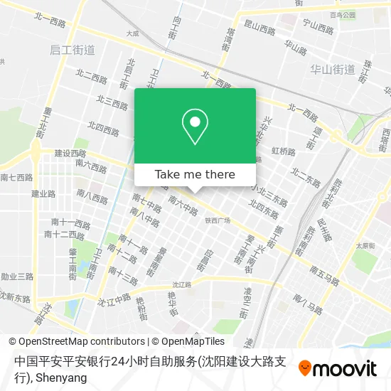 中国平安平安银行24小时自助服务(沈阳建设大路支行) map