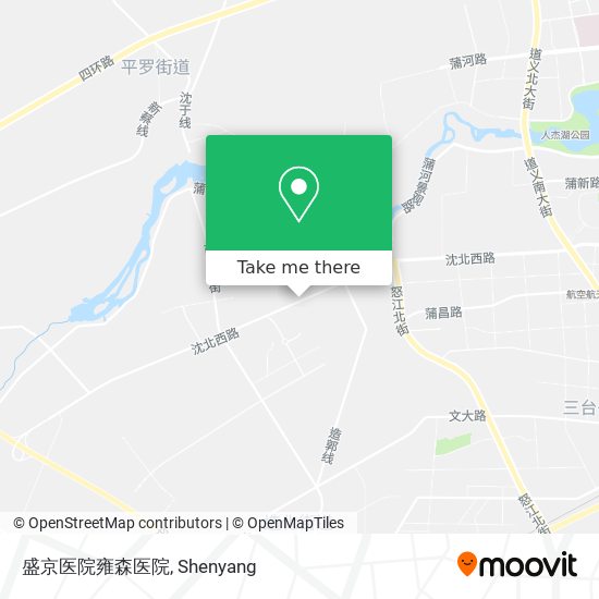 盛京医院雍森医院 map