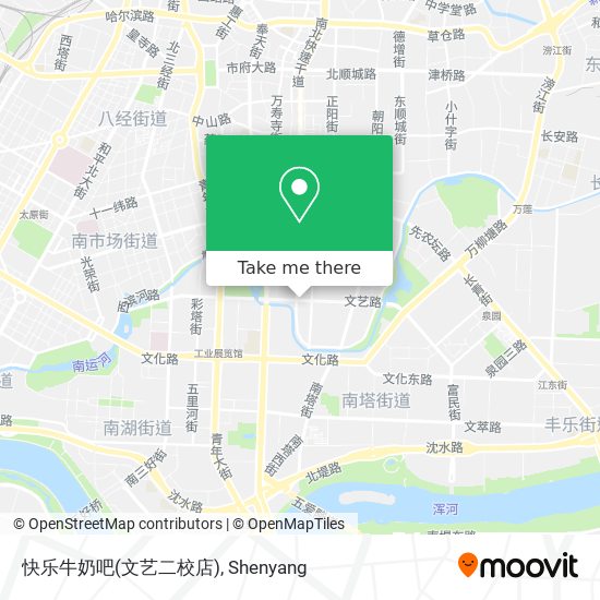 快乐牛奶吧(文艺二校店) map