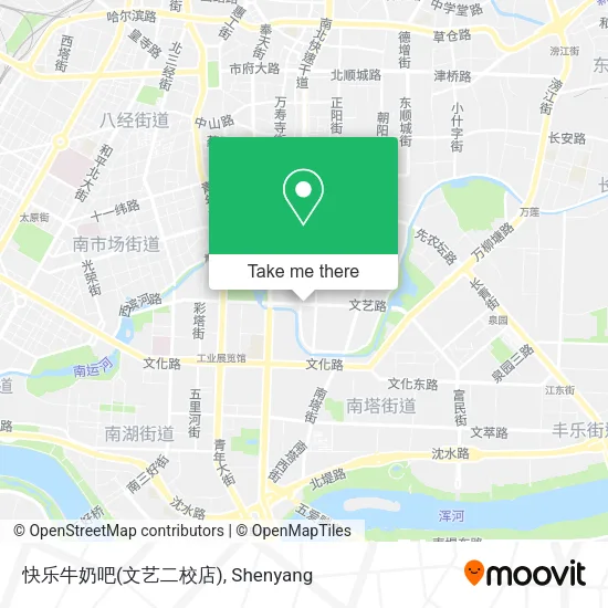 快乐牛奶吧(文艺二校店) map